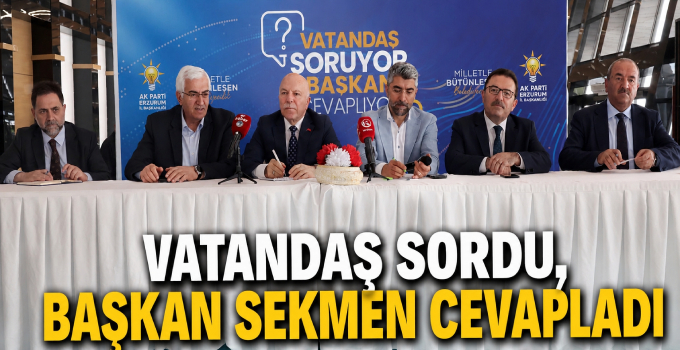 VATANDAŞ SORDU, BAŞKAN SEKMEN CEVAPLADI