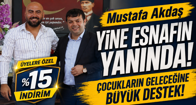 Başkan Mustafa Akdaş'tan Esnafa Anlamlı Destek! Geleceğe Yatırım Yapan Örnek Protokol