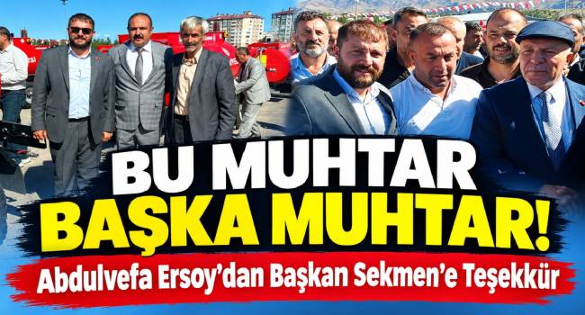 Abdulvefa Ersoy’dan Başkan Sekmen’e Teşekkür.. “Köyümüz İçin Çok Kıymetli Bir Destek”